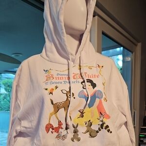 Disney White Hoodie with Snow White and Forest Animals